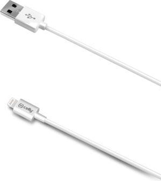 USB-Lightning Kabel Slim Tip, 2 meter - Celly