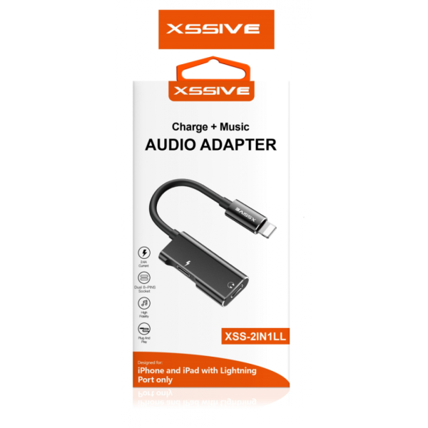Xssive - 2 in 1 Charge + Music Lightning Adapter