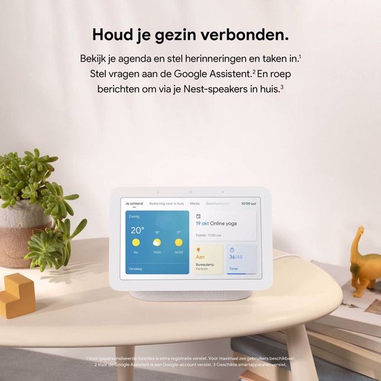 Google Nest Hub (2e generatie) - Chalk