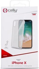 Gelskin Beschermhoes voor iPhone X/XS, Transparant - Rubber - Celly